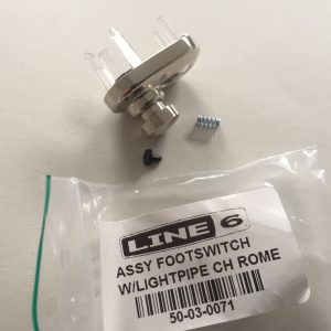 Line 6 Footswitch Assy with Light Pipe Chrome PART QN174615  / 50-03-0071