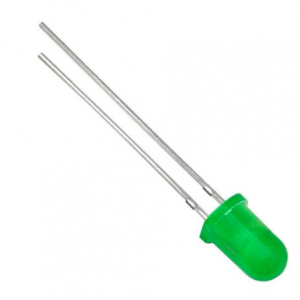 GREEN LED 5MM 2.2 V, Through Hole