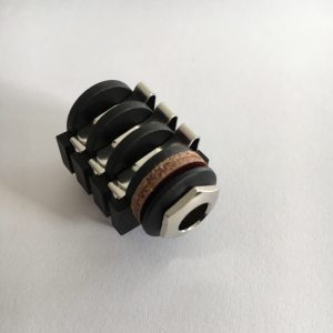 Stereo 6 Pin switched Input Jack 1/4" 6.35mm Chrome Nut
