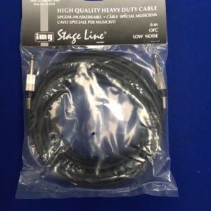 MCC-600/SW Musician Guitar / Instrument cable Lead - 6M 1/4" ( 6.35mm )Jack plug